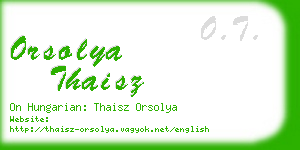 orsolya thaisz business card